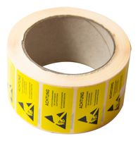 MULTICOMP PRO 055-0084 LABEL, ESD CAUTION, 25MM X 50MM, YELLOW