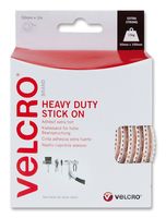 VELCRO VEL-EC60242 HD STICK ON TAPE, WHITE, 50MM