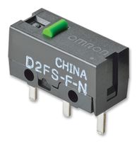 OMRON ELECTRONIC COMPONENTS D2FS-F-N MICROSWITCH, PLUNGER, SPST, 0.1A, 6VDC