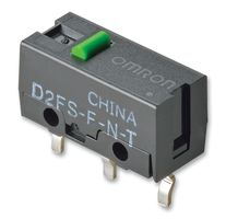 OMRON ELECTRONIC COMPONENTS D2FS-F-N-T MICROSWITCH, PLUNGER, SPST, 0.1A, 6VDC