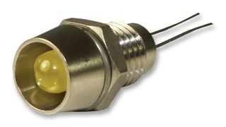 CAMDENBOSS IND513113-LED-YL LED Panel Mount Indicator, Yellow, 8 mm, 5 VDC, 100 mA, Not Rated RoHS Compliant: Yes