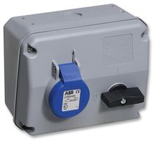 AMPHENOL SINE/TUCHEL 2CMA167848R1000 CONN, MAINS SOCKET, 32A, 250V, BLUE