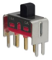 C&K COMPONENTS 1101M2S3V3QE2 Slide Switch, SPDT, Vertical, Through Ho