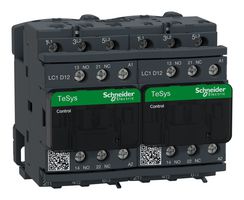 SCHNEIDER ELECTRIC LC2D12F7 CONTACTOR, 3PST-NO, 110VAC, DINRAIL