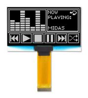 MIDAS DISPLAYS MCOT128064HV-WM DISPLAY OLED, 128 X 64, BLANCO, 64.19MM