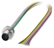 PHOENIX CONTACT 1556265 SENSOR CORD, 12P, M12 PLUG-FREE END