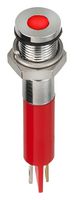 APEM Q6F1CXXR12E LED INDICATOR, PANEL, 6MM, RED, 12VDC