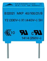 TDK B32520C1474J189 FILM CAPACITOR, 0.47UF, 100V, RADIAL