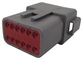 DEUTSCH - TE CONNECTIVITY DT04-12PA CARCASA HEMBRA 12 POSICIONES, PA GF GRIS