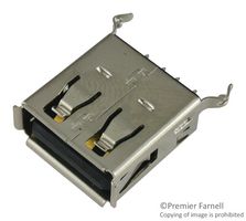 AMPHENOL COMMUNICATIONS SOLUTIONS UE27-AE54-100 USB CONNECTOR, 2.0 TYPE A, RCPT, THT