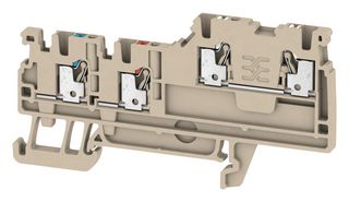 WEIDMULLER 1992260000 TERMINAL BLOCK, DIN RAIL, 4POS, 14AWG