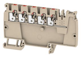 WEIDMULLER 1988290000 TERMINAL BLOCK, DIN RAIL, 5POS, 12AWG