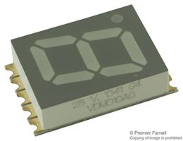 VISHAY VDMO10A0 DISPLAY, SEVEN SEGMENT, 10MM, ORANGE
