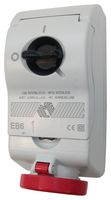 ILME KI3264EB6 SWITCHED SOCKET, 3P, 32A, 415V, RED