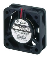 SANYO DENKI 109P0412M701 AXIAL FAN, 40MM, 12VDC, 5.3CFM, 24DBA