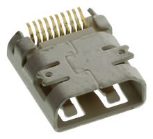 MOLEX 46765-0001 MICRO HDMI CONN, RCPT, 19POS, R/A, SMT