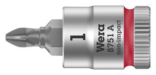 WERA 8751 1 X 28MM BIT SOCKET, PHILLIPS, PH1, 28MM