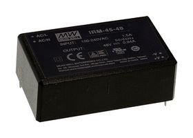 MEAN WELL IRM-45-24 POWER SUPPLY, AC-DC, 24V, 1.9A