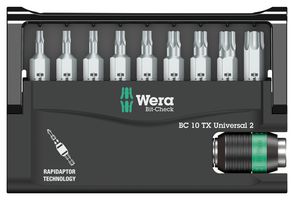 WERA 05057115001 JUEGO BIT-CHECK SOPORTE UNIVERSAL 11PIEZ