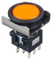 IDEC LBW6L-A1T64A PB SWITCH, DPDT, 24VAC/DC, SOLDER, AMBER