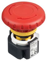 IDEC XA1E-BV402R E-STOP PB SW, DPST-NC, 3A, 250V, QC