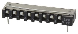 C&K COMPONENTS SPA08AB SIP SWITCH, SPST, 0.1A, 20VDC, THT