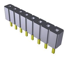 SAMTEC SLW-108-01-T-S CONNECTOR, RCPT, 8POS, 1ROW, 2.54MM