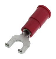 MOLEX 19119-0004 TERMINAL, FORK TONGUE, #6, 14AWG, RED