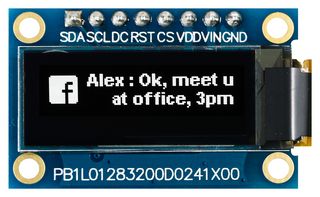 MIDAS DISPLAYS MDOB128032EV-WS OLED GRAPHIC DISPLAY, COB, 128X32PIXELS