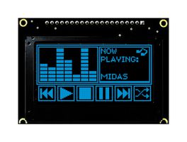 MIDAS DISPLAYS MCOB128064JX-BM OLED GRAPHIC DISPLAY, COB, 128X64PIXELS