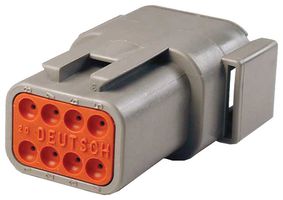 DEUTSCH - TE CONNECTIVITY DTM04-08PA CARCASA AUTOMOTRIZ, HEMBRA, 8POS, 7.5A