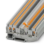 PHOENIX CONTACT 3210170 DINRAIL TERMINAL BLOCK, 3WAY, 12AWG, GRY