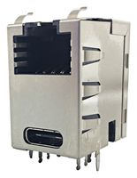AMPHENOL COMMUNICATIONS SOLUTIONS RJE4E1881401 RJ45 CONNECTOR W/USB, JACK, 8P8C, 1PORT