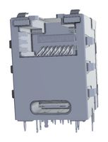 AMPHENOL COMMUNICATIONS SOLUTIONS RJE4E1881411 RJ45 CONNECTOR W/USB, JACK, 8P8C, 1PORT