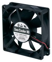 SANYO DENKI 9A0824H401 DC AXIAL FAN, 36.37CU.FT/MIN, BALL, 80MM