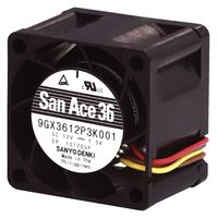 SANYO DENKI 9GX3612P3K001 VENTIL AXIAL 36MM 0.69M3/MIN 66DBA 12V