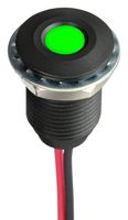 APEM Q10F5ANXXG12E LED PANEL INDICATOR, GREEN, 10MM, 12VDC ROHS COMPLIANT: YES