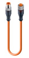 LUMBERG AUTOMATION RST 4-RKT/LED F 4-251/0,6 M SENSOR CORD, 4P M12 PLUG-M12 RCPT, 600MM