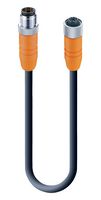 LUMBERG AUTOMATION RSTS 4-RKTS 4-288/3 M SENSOR CORD, 4P M12 PLUG-M12 RCPT, 3M ROHS COMPLIANT: YES