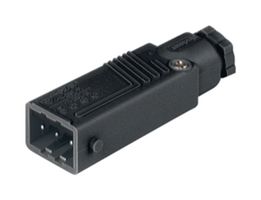 LUMBERG AUTOMATION STAS 3 N V0 BLACK RECTNGLR PWR CONN, PLUG, 3+PE, CABLE