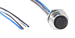 NORCOMP FPM12A05I12AF01 SENSOR CORD, M12 RCPT-FREE END, 304.8MM