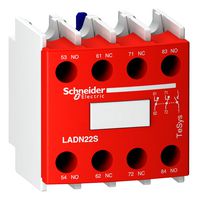 SCHNEIDER ELECTRIC LADN22S AUXILIARY CONTACT BLOCK, 2NO/2NC, 690VAC