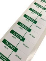 MULTICOMP PRO MP003342 LABEL, 38MMX15MM, VINYL CLOTH, GRN/WHT