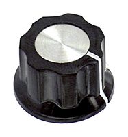 TE CONNECTIVITY - ALCOSWITCH PKES60B1/8.. FLUTED KNOB, PHENOLIC, BLACK, 19MM