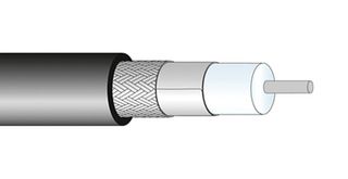 HUBER+SUHNER DEL-SPUMA_240-FR-01 CABLE COAXIAL, 6.17MM, 50 OHM, 1M