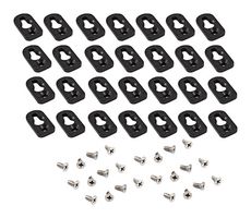 HAMMOND 1557FOOTBK-24 WALL MOUNT FOOT KIT, ABS, BLK, 24PK