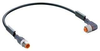 BELDEN 43776. SENSOR CORD, 4P M12 PLUG- M12 RCPT, 2M ROHS COMPLIANT: YES