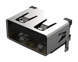GCT USB1125-GF-B USB, 2.0 TIPO A, HEMBRA 90°, 4POS, TH