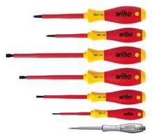 WIHA 00834 SCREWDRIVER SET, SLOTTED, PHILLIPS 7-PC ROHS COMPLIANT: YES