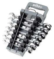 WIHA 44664 RING RATCHET OPEN-END SPANNER SET, 8PC ROHS COMPLIANT: NA